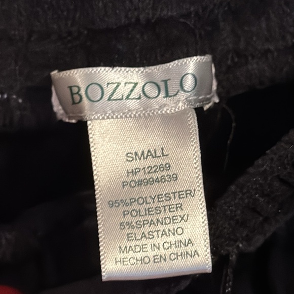 Bozzolo Black Velvet pants Joggers size small - Picture 4 of 5